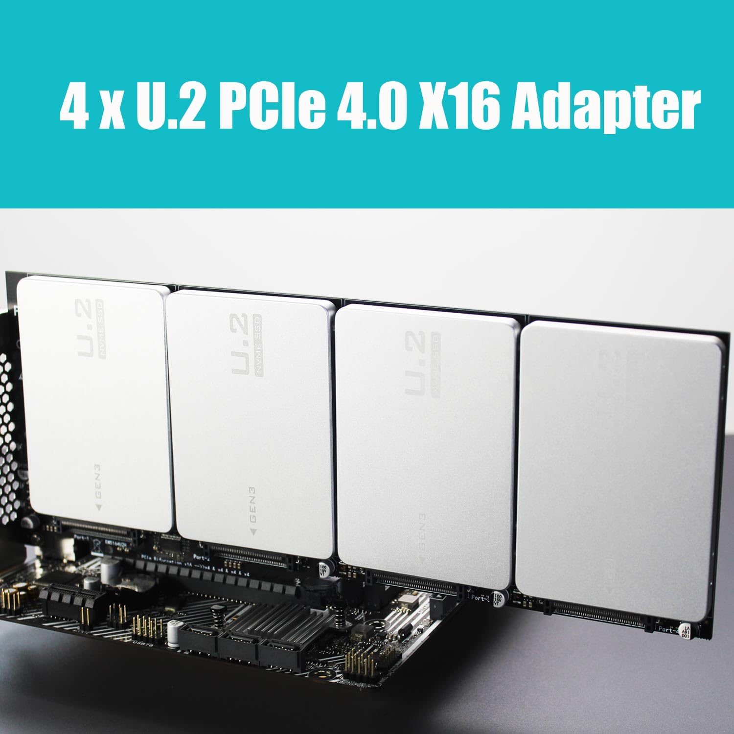 Amazon.co.jp: GLOTRENDS PU41 4枚のU.2 PCIe 変換アダプタ, PCIe 4.0